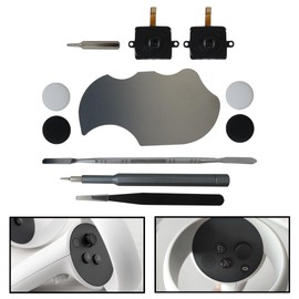 JRSHOME Upgraded Joystick Replacement Kit for Oculus Quest 2 Controller, Accessories for Oculus Quest 2 Controller and Meta Quest 2 Controller(Black-11-in-1)