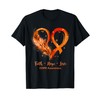 Orange Ribbon Heart Faith Hope Love COPD Awareness T-Shirt