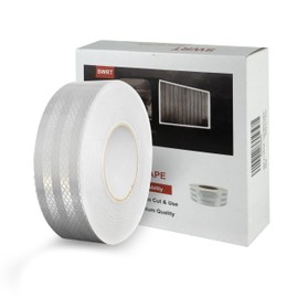 SWRT 2 Inch X 30 FT Reflective Tape Outdoor Waterproof DOT-C2 Fade Resistant White Reflective Tape Strong Adhesive Safety Warning Tape Reflector Conspicuity Tape for Trailer Trucks Bikes