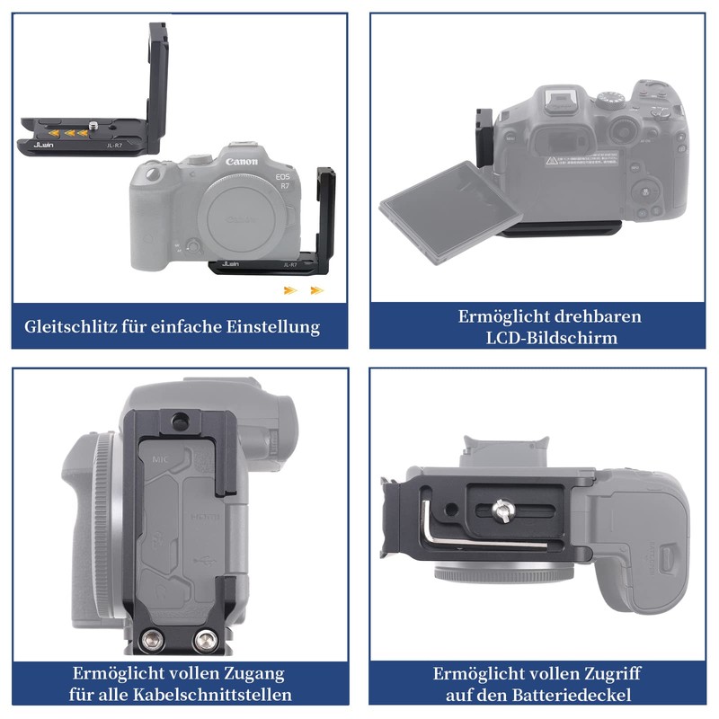 FOTGA Quick Release Plate L Bracket for Canon EOS R7