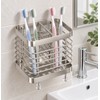 Stainless Steel Toothbrush Holder for Bathroom – 2-Slot Wall-Mounted Organizer