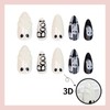 30Pcs Halloween Press on Nails Medium Almond Fake Nails with
