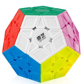 Coogam Qiyi Megaminx Cube Sculpted Stickerless 3x3 Pentagonal Dodecahedron Speed Cube Puzzle Toy (Qiheng S Version)