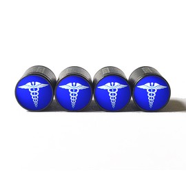 BGM Healthcare - Staff of Hermes - Tire Valve Stem Caps - Aluminum - Set of Four