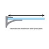 Dulles Glass Floating Shelf Brackets, Aluminum Heavy Duty, Chrome, for