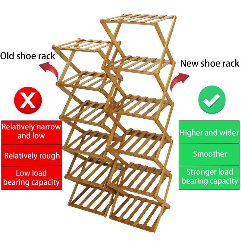Shoe Rack - Foldable Vertical Shoe Rack for Entryway,Durable and