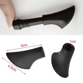 Nordic Walking Pads, 12 Pieces/6 Pairs of Tutschfest Trekking Rubber Buffer Walking Asphalt Rubber Buffer for All Standard Nordic Walking Poles and Hiking Poles for Gravel and Mountains (10 mm)