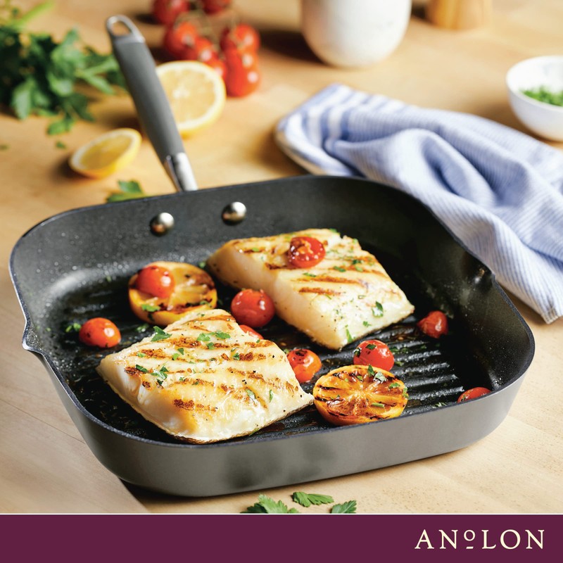 Anolon Advanced Home Hard Anodized Nonstick Deep Square Grill/Griddle Pan