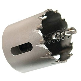 Blue Boar 3” (76mm) Stucco & Wood Tungsten Carbide Tipped TCT Hole Saw with 8mm Carbide Pilot bit, Ejection Spring