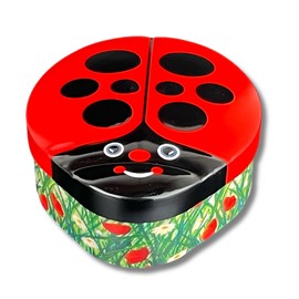 MediMuc Ladybird gift box, Easter tin, candy box, dimensions: (length x width x height): 14.0 x 10.5 x 4.0 cm