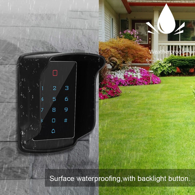 T12 Touch Keyboard Access Control Machine with Waterproof Cover and