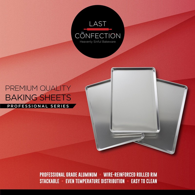 Last Confection 12 Cookie Baking Sheets 13" x 18" -
