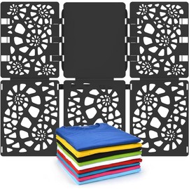 Shirt Folder V1-Plus Tshirt Folding Board Clothes Folder Easy and Fast to Fold Clothes for Adult and  Black - Color: Black