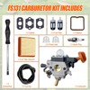 Brushcutter Trimmer Carburetor Kit for Sti-hI FS131, 4180-120-0617 Replacement Carburetor
