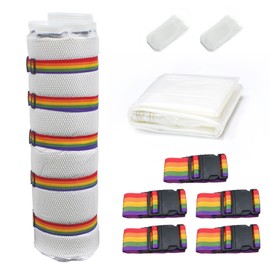 MEIQIHOME Queen/Full/Full-XL Mattress Vacuum Bag for Moving and Storage, Vacuum Seal Compression Bag for Queen and Full Size Mattresses, Heavy Duty Mattress Bag for Storage, with Sealing Clip and 5 Straps