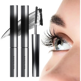 Hanjilian, 3D Curl Mascara, Wongeun Mascara, Mascara, Shading Metal Comb Mascara, 3D Waterproof, Long Lasting (2 Pieces x Black, 0.1 oz (3.5 g) + 0.1 oz (3.5 g)