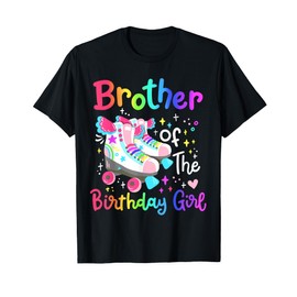 Brother of Birthday Girl Skater Roller Skate Family Party T-Shirt