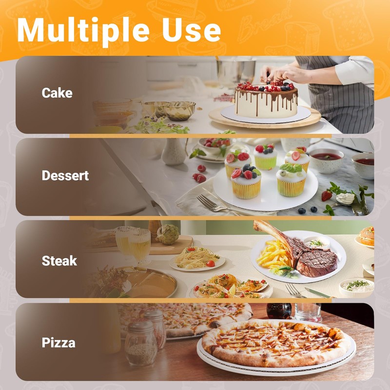 EUSOAR Cardboard Cake Boards, 25 Pack 12 Inch White Sturdy