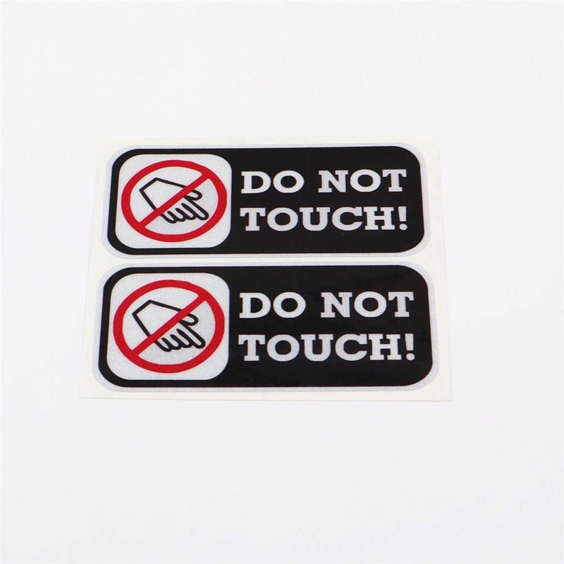 Horayten Car Styling Decals Warning Do Not Touch Hands Window
