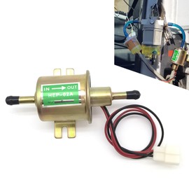 Eratus Fuel Pump, 12V 3-5 PSI Heavy Duty Plunger Type Fuel Supply Power Fuel Pump, Low Pressure Fuel Transfer Pump Modification Accessories, Universal for MT/Manual Transmission (Gold)