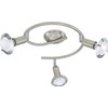 Darwin 3 Light Ceiling Spotlight Nickel Chrome