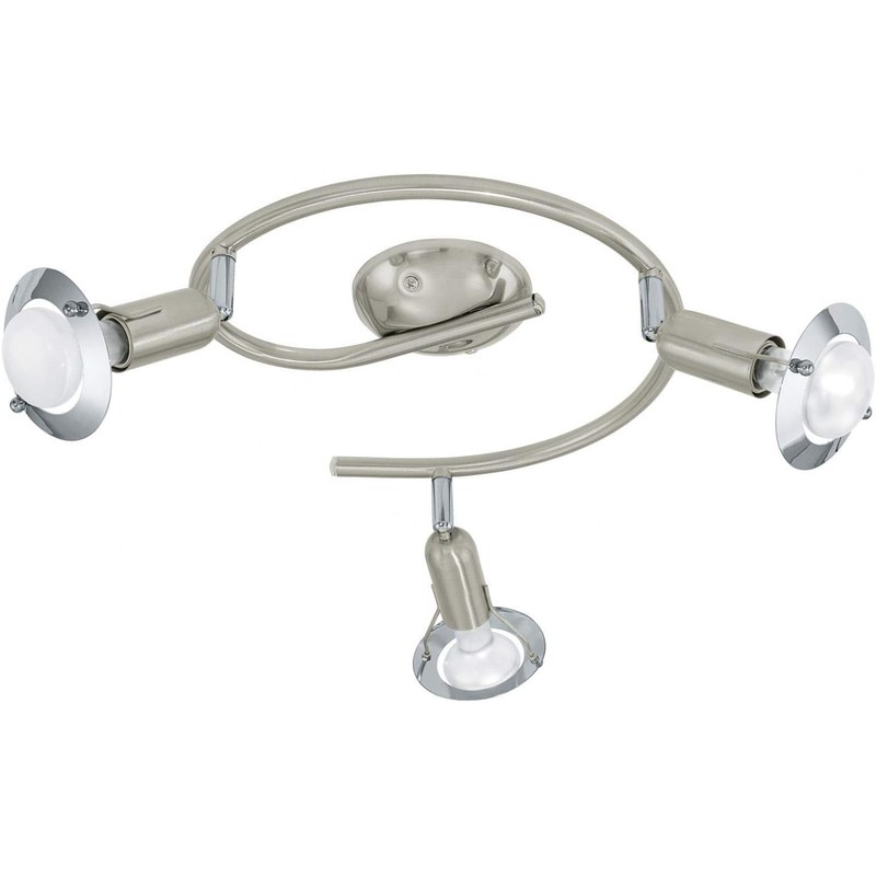Darwin 3 Light Ceiling Spotlight Nickel Chrome