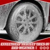 DaisyInner 100 Pcs Disposable Car Tire Covers Plastic Car Tire