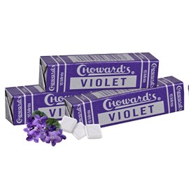 Choward's Violet Mints Candy | Bold Aromatic Flavor | Perfect for Snacks in Lunchboxes, Travel, Sharing, and Gifting | Nostalgic Vintage Candy | 3 Pack (15 Mints Per Package)