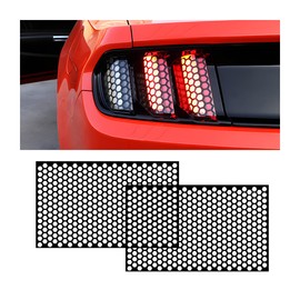 AICEL 2PCS Car Rear Tail Light Lamp Stickers, Carbon Fiber Honeycomb Decorative Decal, Universal Glossy Auto DIY Self Adhesive Tint Film Sheet for Rear Tail Light Headlight Taillight