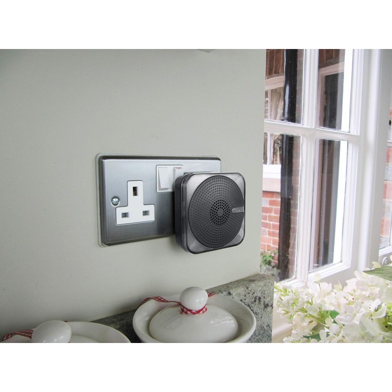 Uni-Com 66415 Plug-in Door Chime with Kinetic Bell Push –