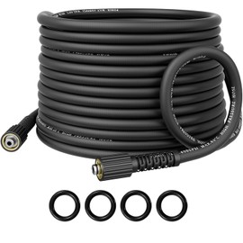POHIR Pressure Washer Hose 50FT, 1/4" Kink Resistant Power Washer Replacement Hose with M22 Swivel, Lightweight Pressure Washer Extension Hose