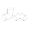 uxcell 4Pcs Clear Elbow Fitting, 25mm/0.98" 2 Way Acrylic Elbow