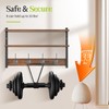 Orapoke Two-Tier Wall Shelf with Hooks, 17" Coat Rack Wall