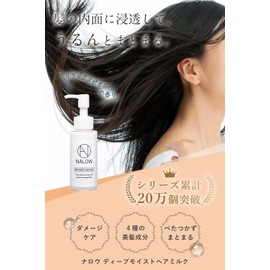 NALOW Hair Milk, Non-Rinsing Treatment, 2.8 fl oz (80 ml), Evolution of Hair Oil for Moist and Shiny Hair (Set of 2)