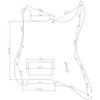 Dopro 11 Hole ST Strat One Humbucker Guitar Pickguard Scratch