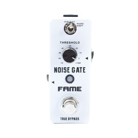 Fame LEF-319 Noise Gate Guitar Effects Device, Hard and Soft Mode, Threshold Knob, True Bypass, Compact Design
