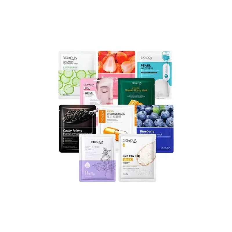 Kit 200 Pzas Mascarillas Facial Parches Ojos Labios Antiedad