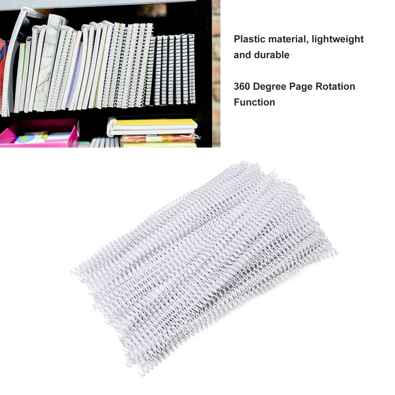 100PCS Spiral Binding Coils 48 Loops 4:1 Pitch A4 Paper