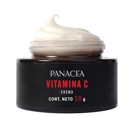 PANACEA Crema de Vitamina C, E y ácido hialurónico. Crema altamente hidratante, antioxidante reafirma, da luminosidad, unifica tono y textura | 50g.