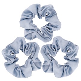scicent Satin Scrunchies Large XL Silk Jumbo Scrunchie for Thick Long Hair Oversized Giant Scrunchy Hair Ties Hair Bands for Women (Blue, 3pcs)