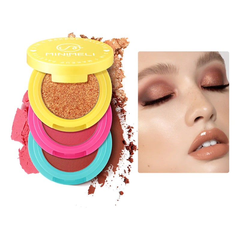 Minimeli Paleta 3 En 1 Sombra Rubor E Iluminador Gitter