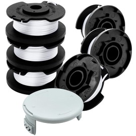 Uchidodo Thread Spools for Einhell GE-CT 18 Grass Trimmer, Pack of 6 Grass Trimmer Line, Length 5 m, Diameter 1.6 mm with Lid