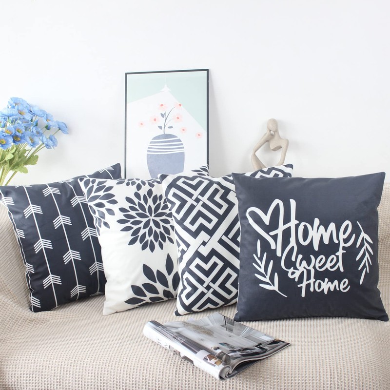 NIULAA Soft Cushion Cover, 40 x 40 cm, Set of