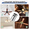 VIHOSE Ceiling Fan Downrod 48 Inch, Silver, 4 Inch Non-Threaded
