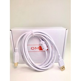 OMNIHIL White 8FT High Speed USB 2.0 Cable Compatible with Boss GX-100 Guitar Multi-effects Pedal