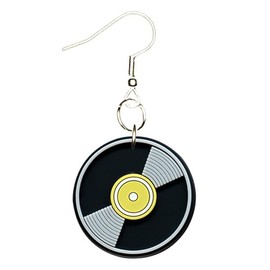 Vinyl Record Earrings Hypoallergenic Silver Plated Fishhooks Yazzle Dazzle Music Musical Cassette Tape Turntable