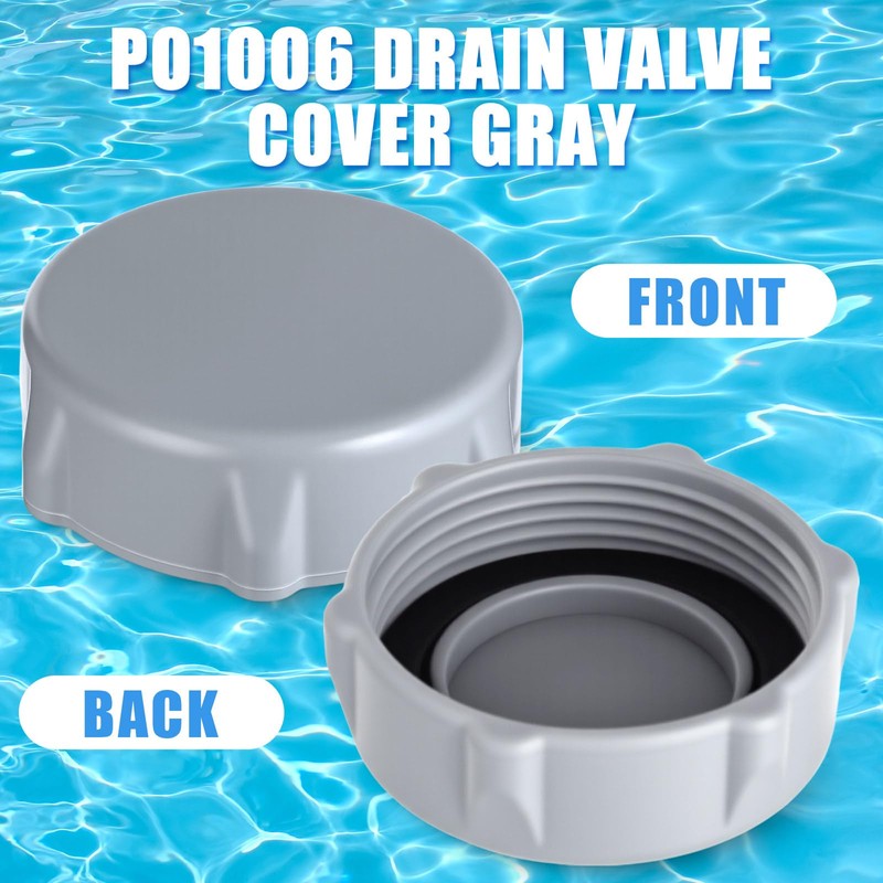 Tujoe P6H1158 Replacement Drain Valve Cap Plastic Swimming Pool Drain