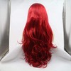 Synthetci lace front wigs (red loose wave)