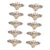 Mikinona 3D Bee Nail Art Charms 10pcs Alloy Manicure Decorations