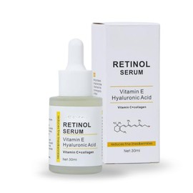 Serum con Retinol, Vitamina E y Ácido Hialurónico | Suero Nocturno para Apariencia de Líneas de Expresión y Textura Irregular | Hidratación Intensa | Skincare Coreano